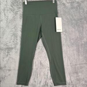 NWT New Lululemon Green Align HR Crop 23” Leggings Size 6